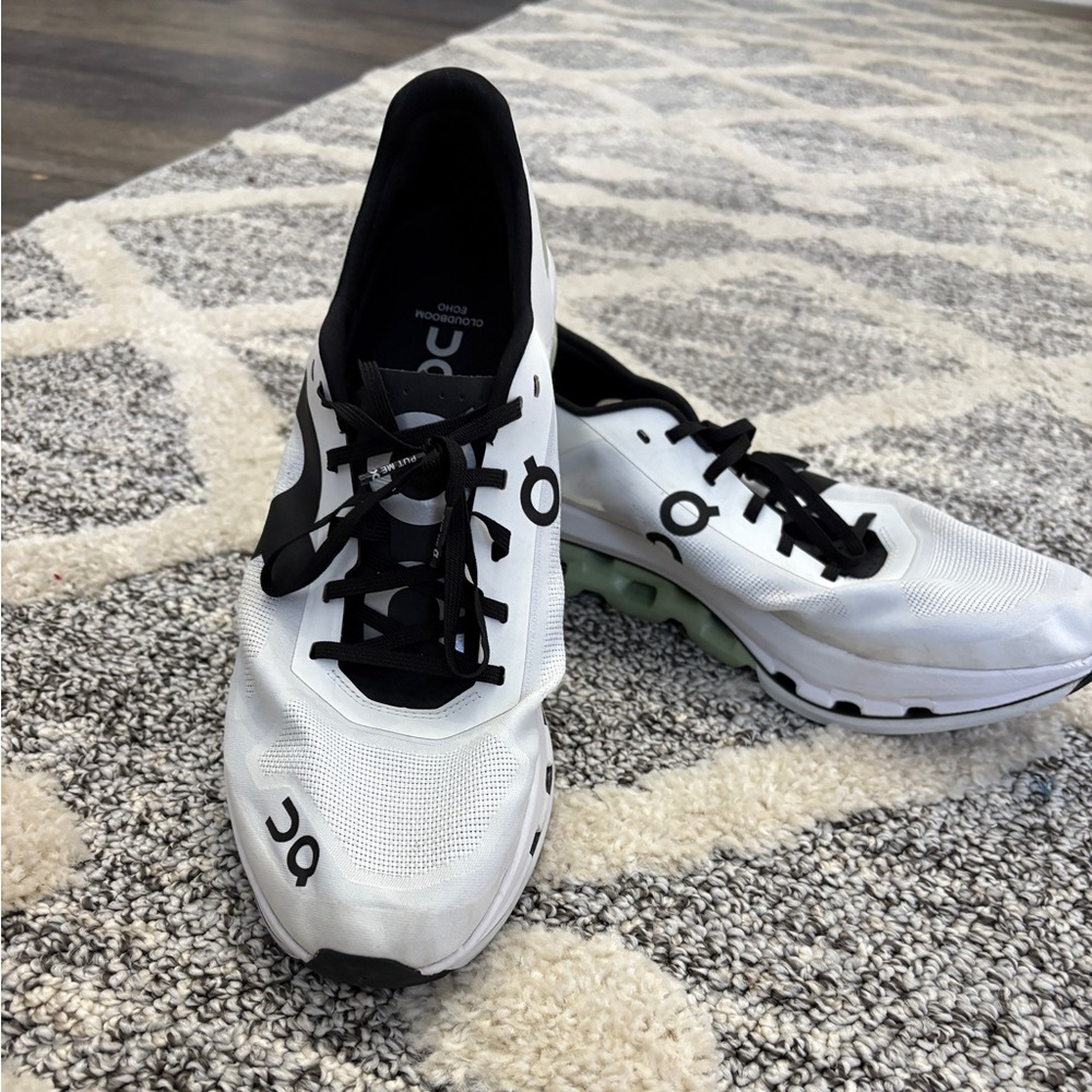 On Running Black and White Athletic Shoes